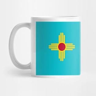 New Mexico Flag in Turquoise Mug